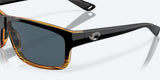 Costa Del Mar Cut Sunglasses, Matte Black/Shiny Tortoise/Grey Blue Mirrored Polarized-580P, 60mm