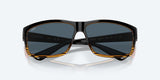 Costa Del Mar Cut Sunglasses, Matte Black/Shiny Tortoise/Grey Blue Mirrored Polarized-580P, 60mm