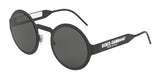 DOLCE & GABBANA DG2234 Round Sunglasses Matte Black Frame Grey Lenses - NEW