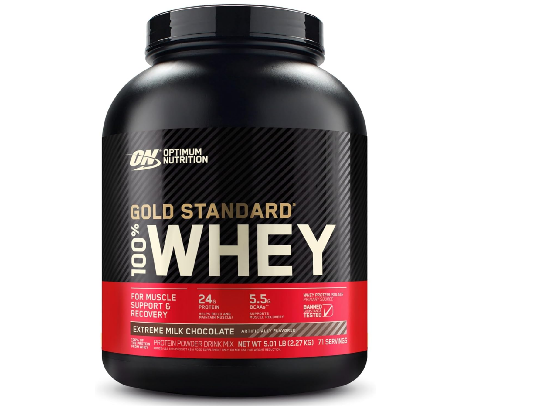 Optimum Nutrition Gold Standard 100% Whey Protein Powder Milk Chocolate, 5 lb