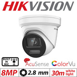 HIK DS-2CD2387G2-LU 2.8mm 4K 8MP ColorVu Fixed Turret IP Camera PoE Mic