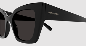 SAINT LAURENT SL 552 001 Cat Eye Injection Black 51 mm Women's Sunglasses