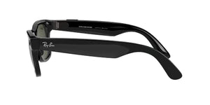 Ray-Ban Stories | Wayfarer Square Smart Glasses, Shiny Black / Green - 53 mm