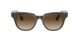 Ray-Ban Stories | Meteor Square Smart Glasses, Shiny Brown/Brown Gradient, 51 mm