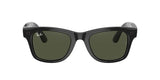Ray-Ban Stories | Wayfarer Square Smart Glasses, Shiny Black / Green - 53 mm