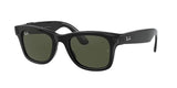 Ray-Ban Stories | Wayfarer Square Smart Glasses, Shiny Black / Green - 53 mm