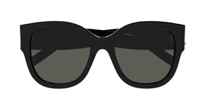 New Saint Laurent Women's SL M95/F Cat Eye Sunglasses - Black / Gold