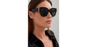 New Saint Laurent Women's SL M95/F Cat Eye Sunglasses - Black / Gold