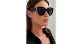 New Saint Laurent Women's SL M95/F Cat Eye Sunglasses - Black / Gold