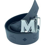 MCM Claus Visetos Monogram Reversible Gray Leather Belt - One Size - New With Tags