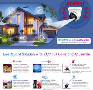 HIK DS-2CD2387G2-LU 2.8mm 4K 8MP ColorVu Fixed Turret IP Camera PoE Mic