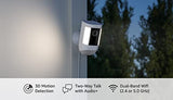 Ring Spotlight Cam Pro Wi-Fi Wired Plug-In Outdoor Security Video Camera White