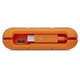 LaCie Rugged 5TB External USB-C USB 3.2 Gen 1 Portable Hard Drive Orange/Silver