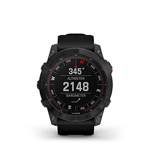 Garmin Fenix 7X Solar Multisport GPS Watch, Slate Grey with Black Band - Open Box
