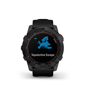 Garmin Fenix 7X Solar Multisport GPS Watch, Slate Grey with Black Band - Open Box
