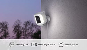 Ring Spotlight Cam Plus, Plug-in | Two-Way Talk, Color Night Vision and Siren