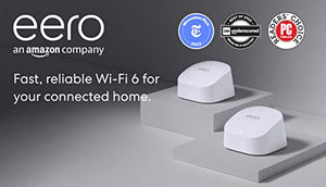 eero 6 AX1800 Dual-Band Mesh Wi-Fi 6 System 2-pack M110211 new -FAST SHIPPING