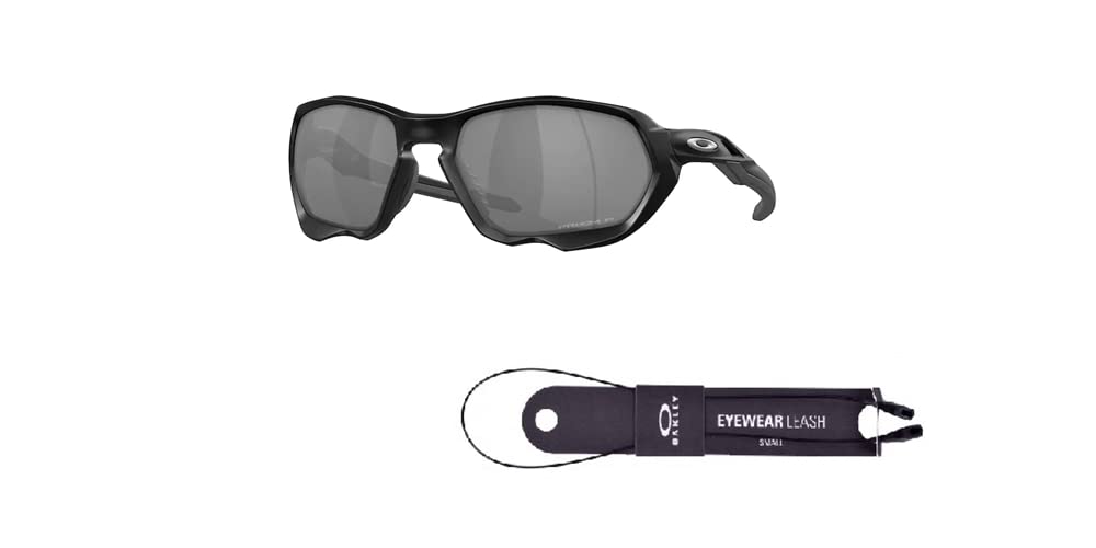 Oakley Plazma OO9019 59MM Matte Black/Prizm Polarized Sunglasses - Bundle