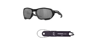 Oakley Plazma OO9019 59MM Matte Black/Prizm Polarized Sunglasses - Bundle