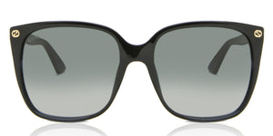 GUCCI GG0022S 001 Black Cat Eye Women's Authentic Sunglasses - 57mm