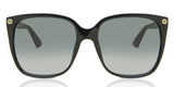 GUCCI GG0022S 001 Black Cat Eye Women's Authentic Sunglasses - 57mm