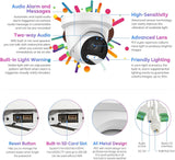 HIK DS-2CD2387G2-LU 2.8mm 4K 8MP ColorVu Fixed Turret IP Camera PoE Mic