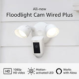 Ring Floodlight Cam Wired Plus | motion-activated 1080p HD video - White (2021)