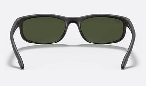 Ray-Ban RB2027 PREDATOR 2 G15 62M Matte Black/Crystal Green Sunglasses