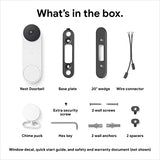 Google Nest Doorbell (Wired, 2nd Gen) - Video Doorbell Security Camera,720p - Snow