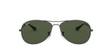 Ray-Ban Mens RB3362 Cockpit Aviator Sunglasses, Gunmetal/G-15 Green, 59 mm