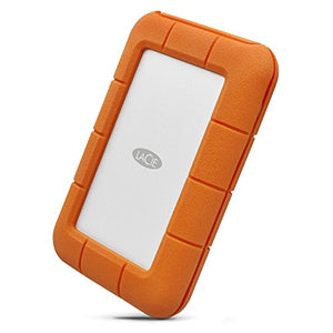 LaCie Rugged 5TB External USB-C USB 3.2 Gen 1 Portable Hard Drive Orange/Silver