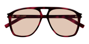 Saint Laurent SL 596 Dune Aviator Sunglasses - Havana Brown