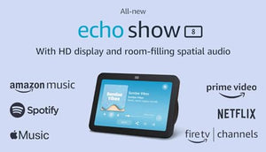 NEW! Amazon Echo Show 8 - 3rd Gen Latest Release Smart Display w Alexa -Charcoal