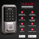 Kwikset Halo Touchscreen Wi-Fi Enabled Smart Lock - Satin Nickel New