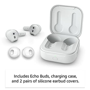 New 2023 Amazon Echo Buds True Wireless Earbuds w/ Alexa - Glacier White