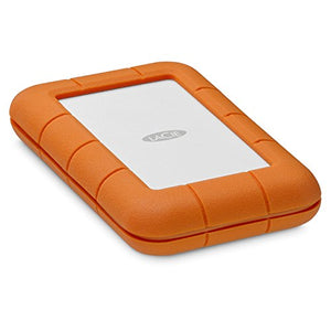 LaCie Rugged 5TB External USB-C USB 3.2 Gen 1 Portable Hard Drive Orange/Silver