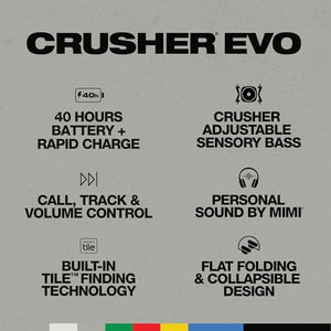 NEW Skullcandy Crusher Evo Over-Ear Bluetooth Headphones with Sensory Bass Black