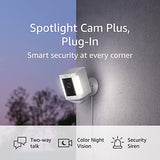 Ring Spotlight Cam Plus, Plug-in | Two-Way Talk, Color Night Vision and Siren