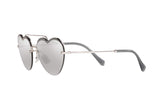 New MIU MIU MU62US Silver / Grey Mirror Heart Sunglasses - 58-17-140