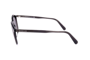 Moncler ML 0213 Violle Sunglasses Shiny Black / Dark Grey Polarized - 50mm
