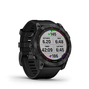 Garmin Fenix 7X Solar Multisport GPS Watch, Slate Grey with Black Band - Open Box