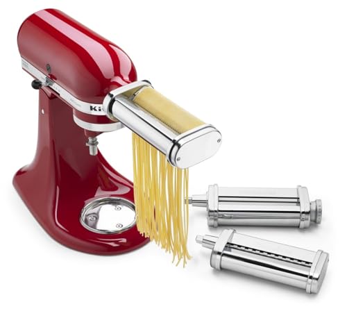 KitchenAid Stand Mixer Attachment 3-Piece Pasta Roller & Cutter Set KSMPRA