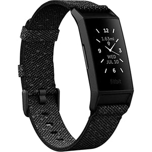 Fitbit Charge 4 Fitness Tracker Special Edition Granite Reflective Woven/Black NFC