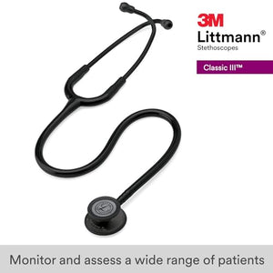 3M Littmann Classic III Monitoring Stethoscope Special All Black Edition 5803