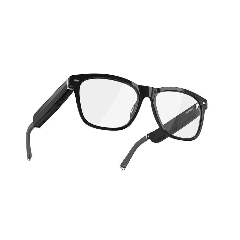 Amazon Echo Frames Smart glasses with Alexa, Classic Square Blue Filtering 56mm