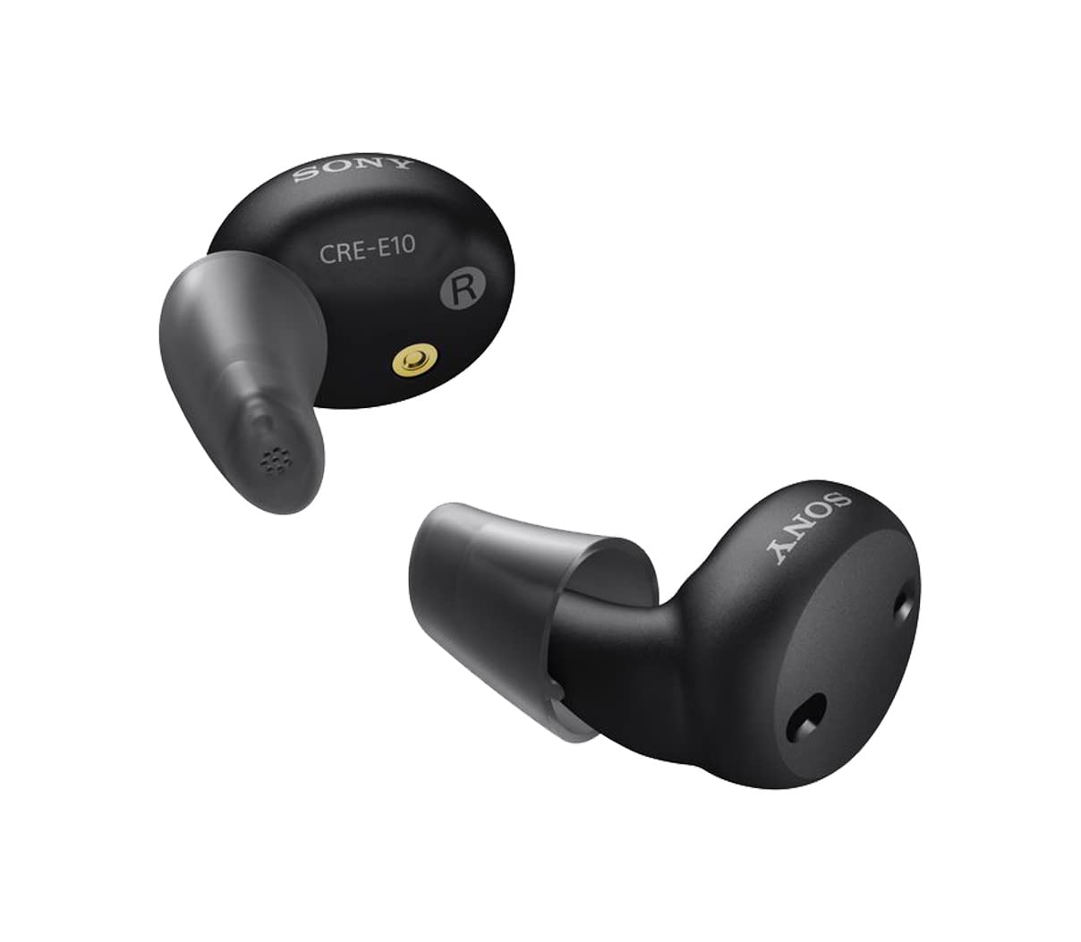 Sony Earbud Style OTC Rechargeable Hearing Aids, Self-Fitting CRE-E10, Black