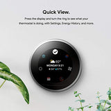 Google Nest 3rd Generation Learning Thermostat T3007ES Stainless Steel - NEW