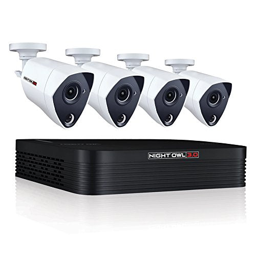 Night Owl 8-Channel 3MP Extreme HD 3.0 DVR 1TB, 4 Wired IR Camera Security System