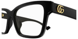 Gucci Eyeglasses Frames GG1476OK 003 Polished Black Cat Eye Full Rim 55-16-145 NEW