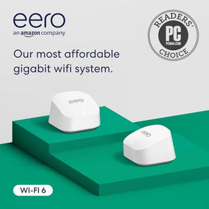 eero 6+ plus 2 pack 2402 Mbps 2 Port 574 Mbps Wireless Router - R010211 Amazon